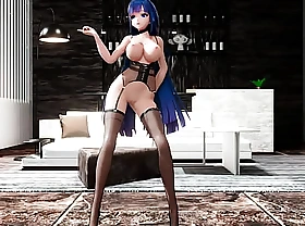 HONKAI IMPACT MEI RAIDEN MMD HENTAI 3D DANCE BLUE HAIR COLOR EDIT SMIXIX