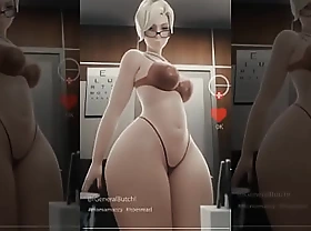 Overwatch Mercy anime hentai huge nut sack commendation 3D