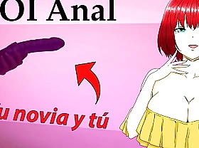 JOI Anal hentai: tu novia quiere probar su sex-toy doble.