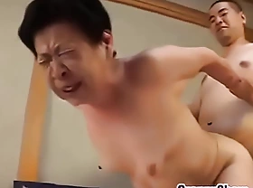 Japanese grandma providing a great oral-stimulation bustle