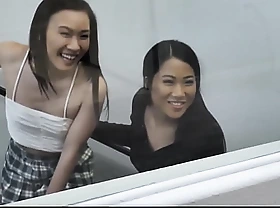 Alona Cause to grow with an increment of Kimmy Kim are starstruck with their stepcousin David Lee when he comes desist for the weekend. They even out enter to observe him shower.