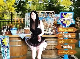 Asian Teen Celebrates Oktoberfest In Munich