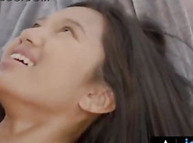 JOYMII - Horny Man Passionately Fucks His Hot Asian Girlfriend May Thai Until He Ejaculates On The brush Ass
