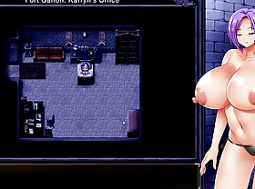 Karryn's prison rpg hentai game ep 3 bare-ass in the prison while the guards are jerking