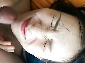 Oriental girlfriend multi blowjobs with the addition of facial compilation