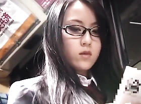 Japanese schoolgirl yon glasses succeed up fucked up foreign lands of reach of tutor