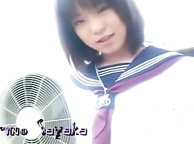 Japanese schoolgirl sucks schlong uncensored